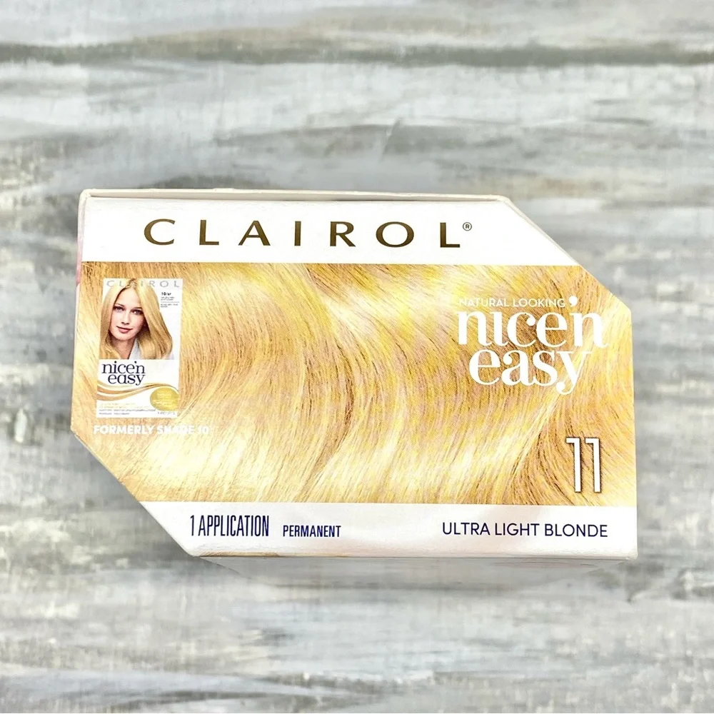 NWT Clairol Nice ‘n Easy 11 Ultra Light Blonde Permanent Hair Color Gray Cover